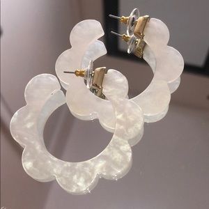 Flower Hoop Earrings